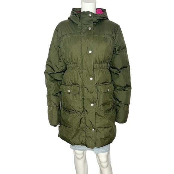 Columbia Other - Columbia Long Puffer Down Coat Omni-Shield Youth 18/20 Hooded Full Zip